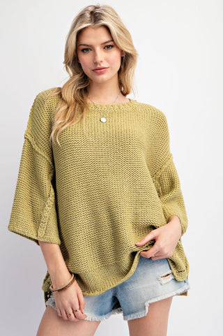 Clancy Sweater Green Tea by Easel Sweater Easel