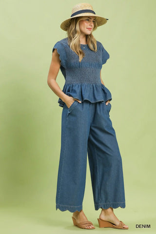 Kristen Pants Denim by Umgee Pants Umgee