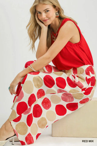 Everly Pants Cherry Mix by Umgee Pants Umgee