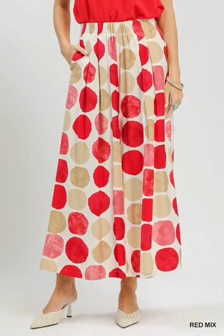 Everly Pants Cherry Mix by Umgee Pants Umgee