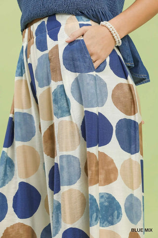 Everly Pants Blue Mix by Umgee Pants Umgee