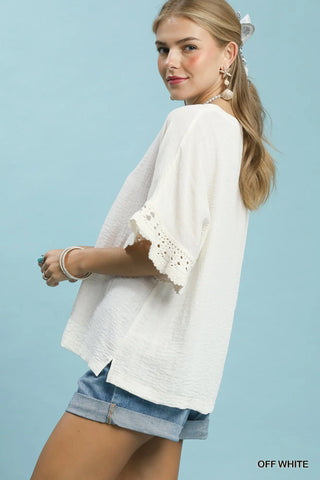 Carey Top Off White by Umgee Shirts & Tops Umgee