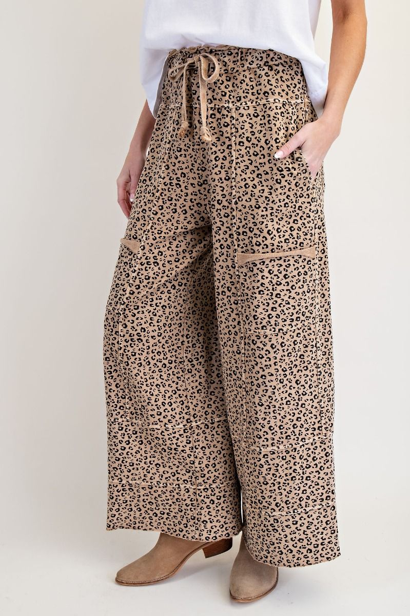 Leopard's Lair Pants Camel by Easel – carol's boutique
