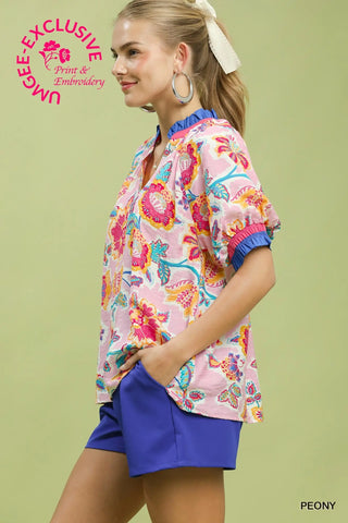 Alice Top Peony by Umgee Shirts & Tops Umgee