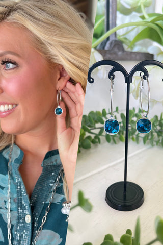 Real Gem Earrings Blue Zircon Earrings BFF