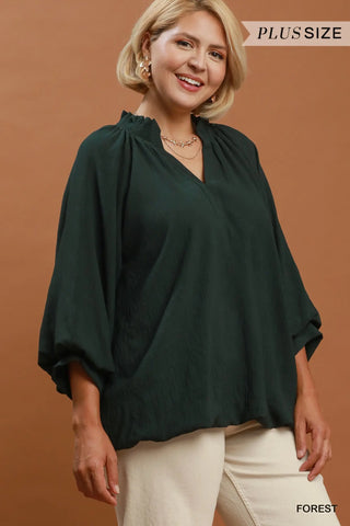 Greer Top Forest by Umgee Shirts & Tops Umgee