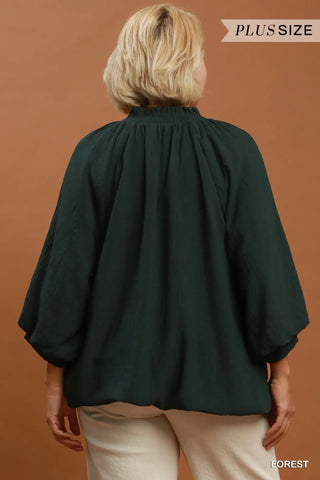 Greer Top Forest by Umgee Shirts & Tops Umgee