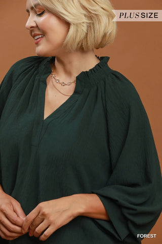 Greer Top Forest by Umgee Shirts & Tops Umgee