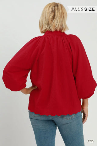 Choices Top Red by Umgee Shirts & Tops Umgee