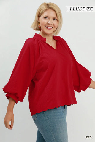 Choices Top Red by Umgee Shirts & Tops Umgee