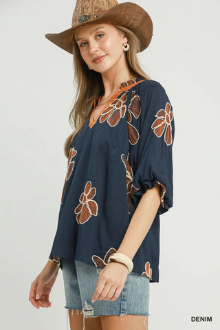 Elmore Top Denim by Umgee Shirts & Tops Umgee