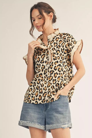 Zena Top Ivory Leopard by Jodifl Shirts & Tops Jodifl