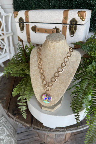 Blair Necklace Gold/Rust