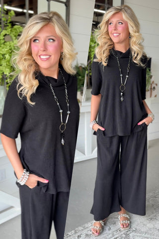 Villa Pant Set Black Top & Pant Set Dear Scarlett