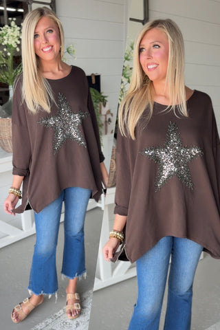 Milani Star Dark Chocolate Shirts & Tops Prospero