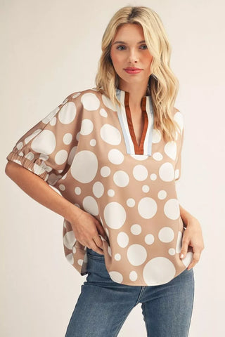 Gabby Top Taupe by Jodifl Shirts & Tops Jodifl