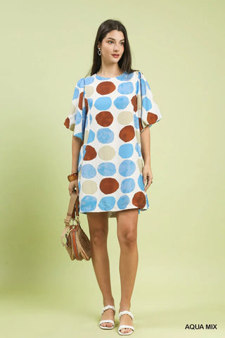 Middleton Dress Aqua Mix by Umgee Dresses Umgee