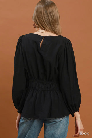 Agnes Top Black by Umgee Shirts & Tops Umgee
