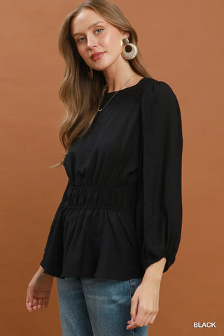 Agnes Top Black by Umgee Shirts & Tops Umgee