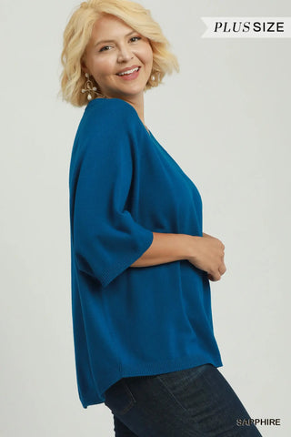 Hayward Sweater Sapphire by Umgee sweater Umgee