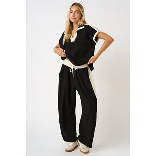 Nina Pant Set Black Top & Pant Set Mittoshop