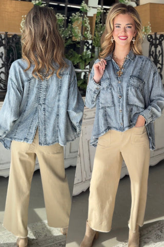 Delta Shacket Denim by Eesome Jacket eesome