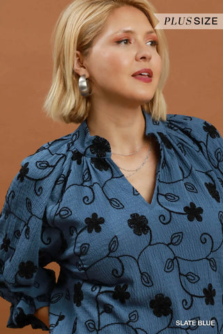 Donna Top Slate by Umgee Shirts & Tops Umgee