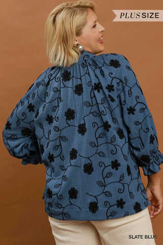 Donna Top Slate by Umgee Shirts & Tops Umgee