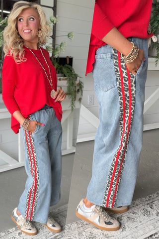 Sideview Jeans Light Denim/Red RESTOCK Soon jeans Jodifl