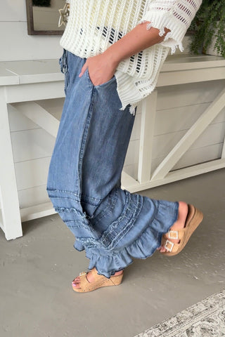 Predict Denim Pants by Easel Pants Easel