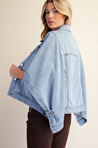 Candace Cape Jacket Denim by Easel