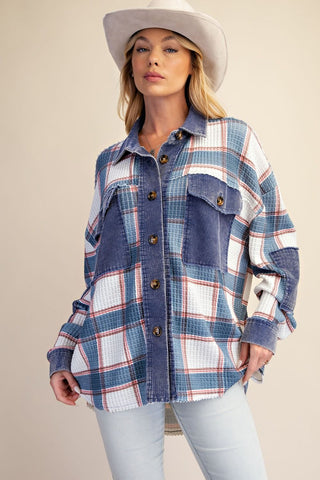 Dayshift Shacket Denim by Easel