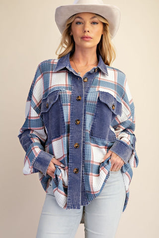 Dayshift Shacket Denim by Easel