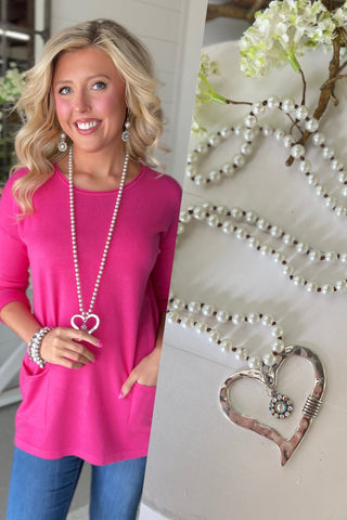 Heart's Desire Necklace Silver/Pearl Necklaces BFF