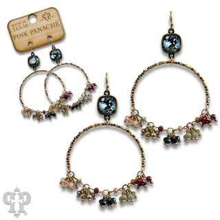 Clustered Earrings Blue by Pink Panache RESTOCK Soon Earrings Pink Panache