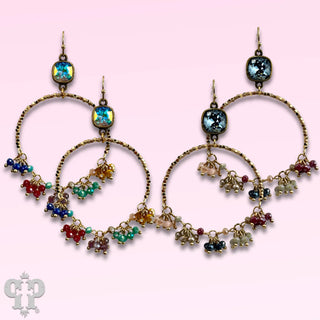 Clustered Earrings Blue by Pink Panache RESTOCK Soon Earrings Pink Panache