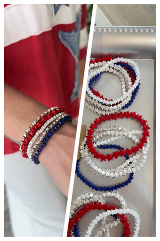 Star Patriot Bracelet Set Gold Bracelets Chic Cool
