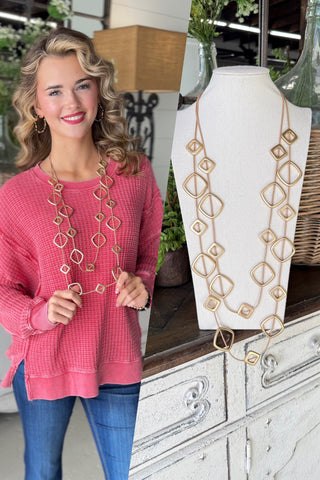 Geostorm Necklace Gold Necklaces L & B Creations