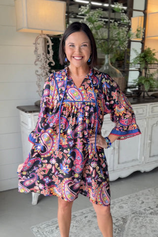 Durango Dress Brown Mix by Umgee Dresses Umgee