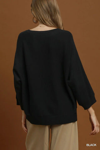 Benning Sweater Black by Umgee