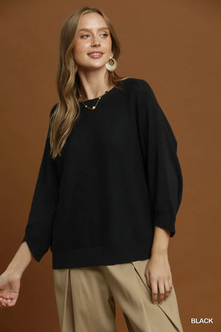 Benning Sweater Black by Umgee