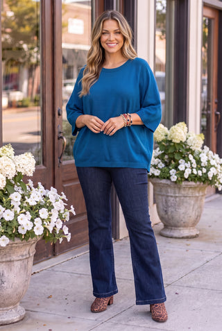 Hayward Sweater Sapphire by Umgee sweater Umgee