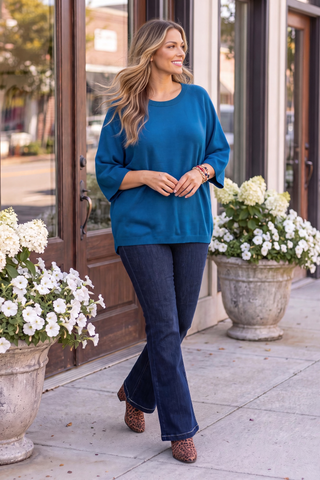 Hayward Sweater Sapphire by Umgee sweater Umgee