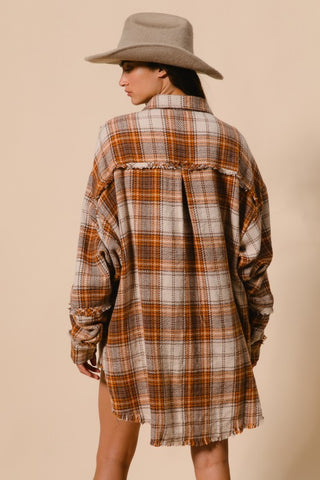 Lockwood Shacket Brown by Bibi
