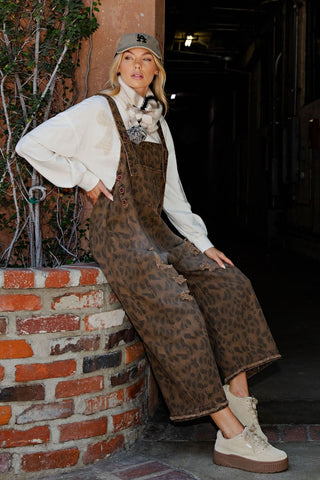 Tracked Overalls Brown by Easel Overalls Easel