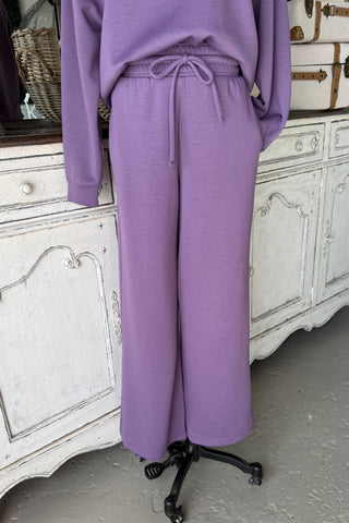Happy Place Pant Set Lt Eggplant