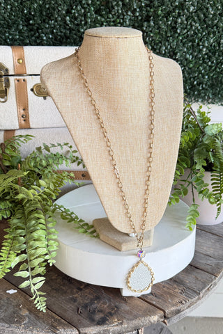 Centerpiece Necklace Gold by Pink Panache