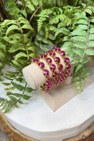 Vibes Bracelet Hot Pink/Gold