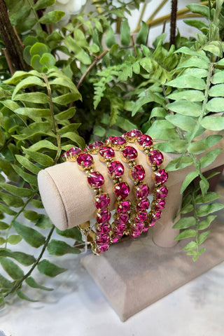 Vibes Bracelet Hot Pink/Gold
