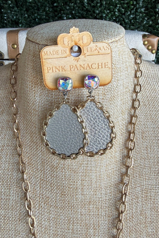 Centerpiece Earrings Silver by Pink Panache